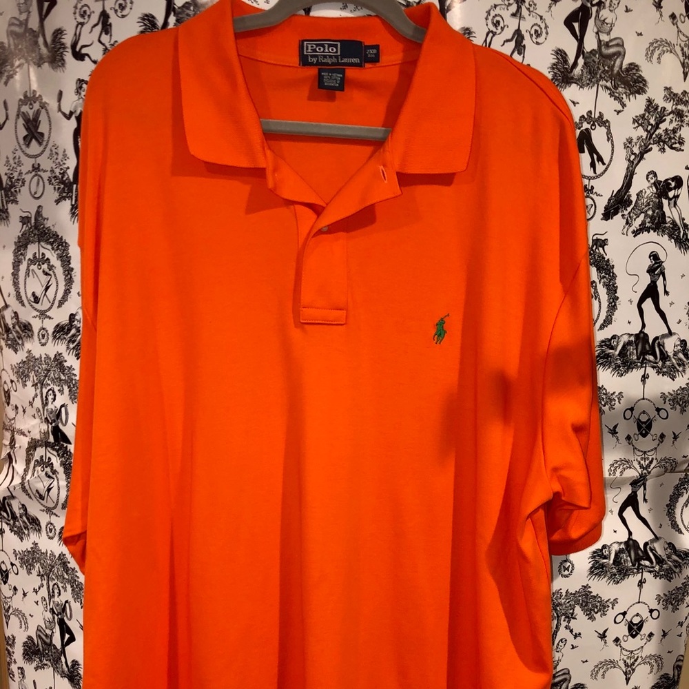 Orange Polo green logo shirt sleeve cotton mint